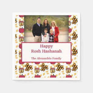 Happy Rosh Hashanah Jewish New Year custom photo Napkin