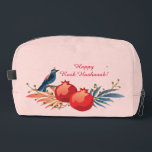 Happy Rosh Hashanah Jewish New Year Floral Pattern Dopp Kit<br><div class="desc">"Happy Rosh Hashanah" Lettering "L'Shana Tova" Jewish New Year Holiday Wishes "Shanah Tovah U’Metukah! May your year be sweet and good." symbols card. Flowers and birds, shofar, pomegranate, star of David, Flowers, Rosh Hashana traditional fruits autumn season, Shanah Tovah festival Party decoration, sukkot event. Shana Tova! Judaica Religion. Vintage. Happy...</div>