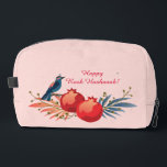 Happy Rosh Hashanah Jewish New Year Floral Pattern Dopp Kit<br><div class="desc">"Happy Rosh Hashanah" Lettering "L'Shana Tova" Jewish New Year Holiday Wishes "Shanah Tovah U’Metukah! May your year be sweet and good." symbols card. Flowers and birds, shofar, pomegranate, star of David, Flowers, Rosh Hashana traditional fruits autumn season, Shanah Tovah festival Party decoration, sukkot event. Shana Tova! Judaica Religion. Vintage. Happy...</div>
