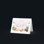 Happy Rosh Hashanah Jewish New Year Honey & Apple Thank You Card<br><div class="desc">Happy Rosh Hashanah Jewish New Year Holiday Honey and Apple symbols card. Torah,  Honey and apple,  shofar,  pomegranate,  star of David,  Rosh hashana,  traditional fruits,  autumn,  sukkot. Judaica. Hand Drawn. Invitations & Stationery > Greeting Cards - Thank You!,  seasonal</div>