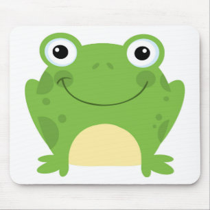 Happy Round Frog Mouse Pad