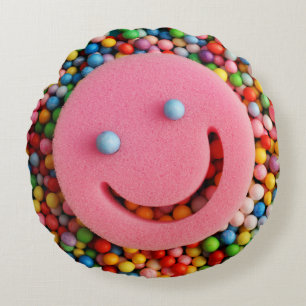 Happy Round Pillow