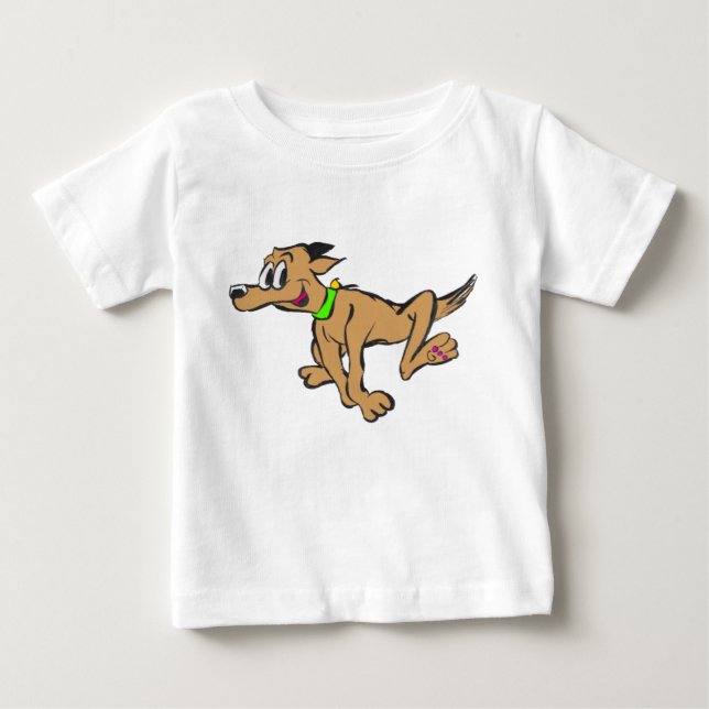 Happy Running Dog Customizable Jersey T-shirt (Front)