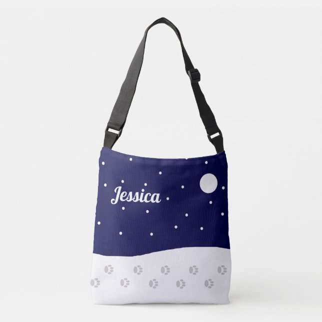 Happy Rural Winter Crossbody Bag (Front)