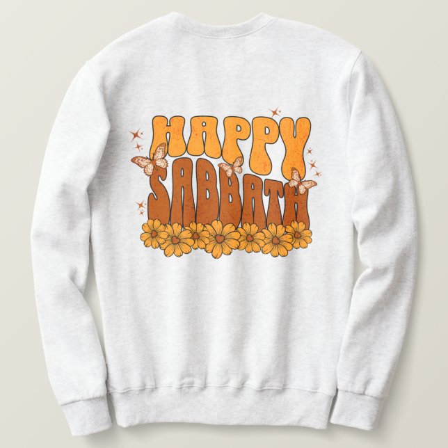 Happy Sabbath Woman's Sweatshirt (Design Back)