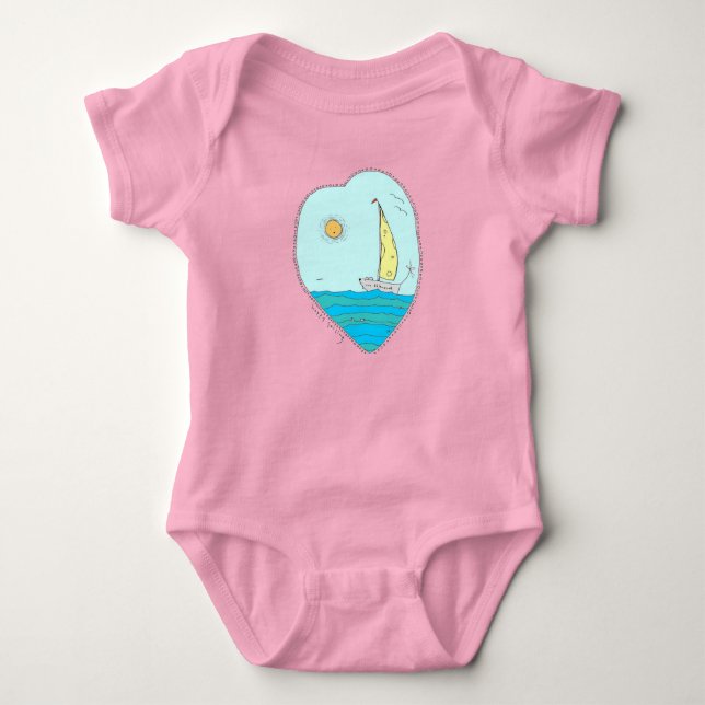 Happy Sailing ! Baby Bodysuit (Front)