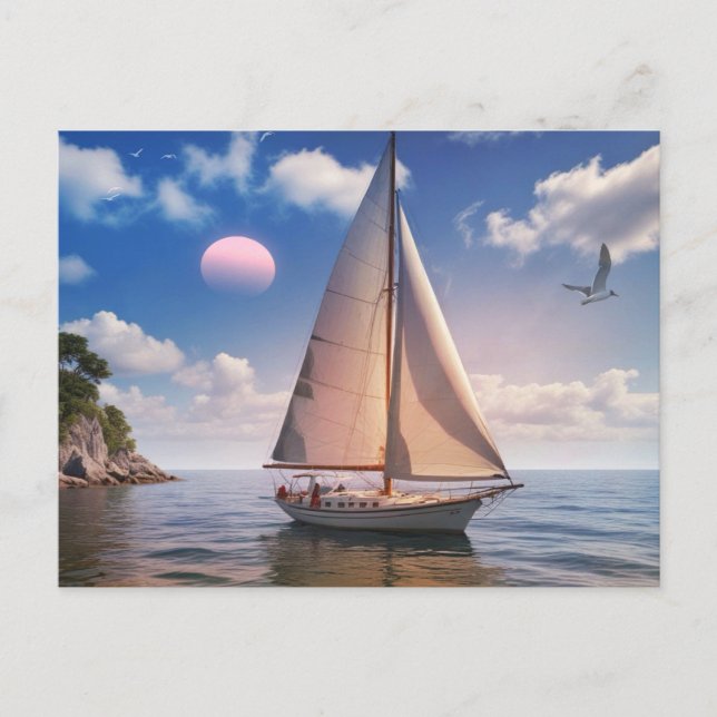Happy Sailing Postcard (Front)
