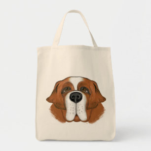 Happy Saint  Bernard Tote Bag