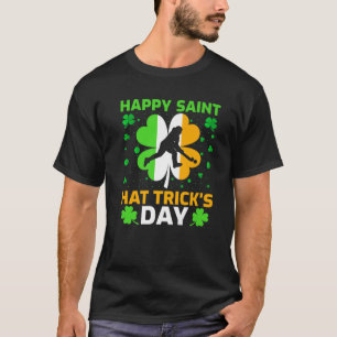 Happy Saint Hat Trick's Day Hockey Player St. Patr T-Shirt