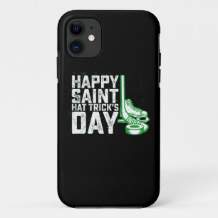 Happy Saint Hat Trick's Day Ice Hockey St Patricks iPhone 11 Case
