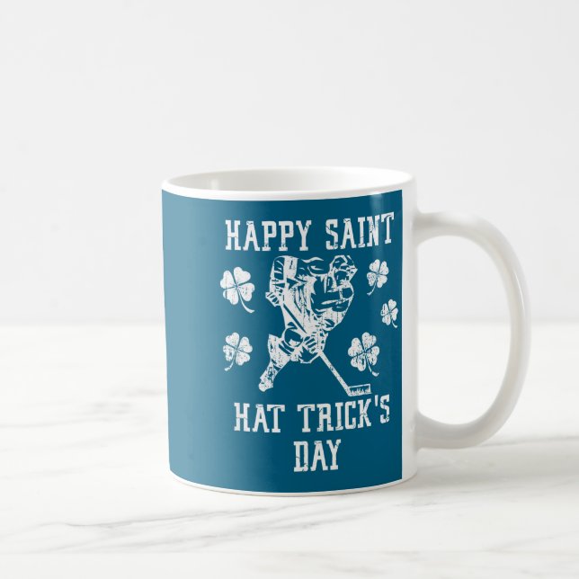 Happy Saint Hat Trick's Day St Patricks Day Funny  Coffee Mug (Right)