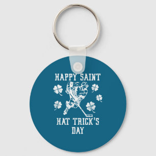 Happy Saint Hat Trick's Day St Patricks Day Funny Keychain