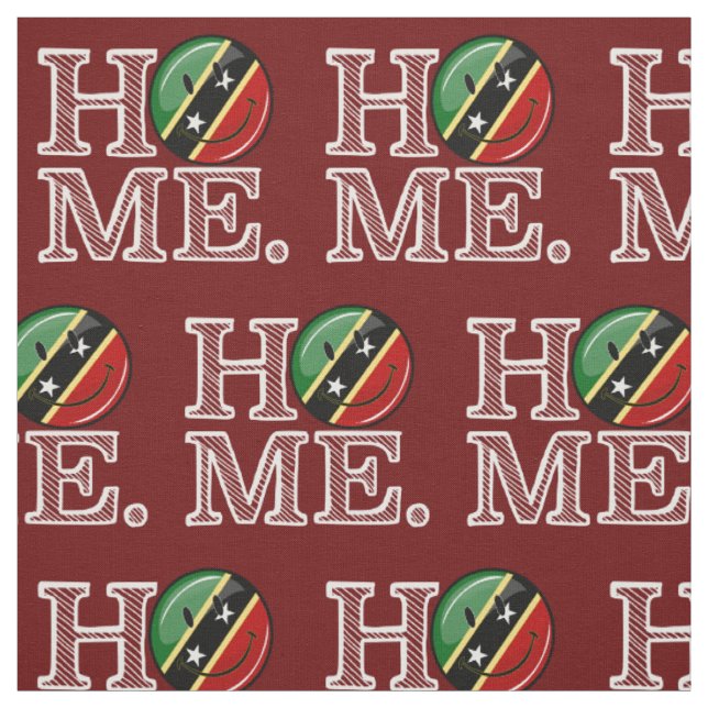 Happy Saint Kitts Flag House Warmer Fabric (Swatch)