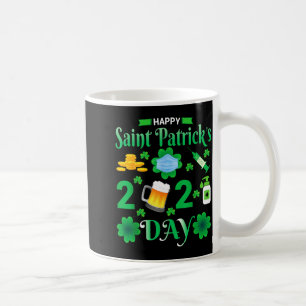 Happy Saint Patrick's Day 2024 Irish Shamrock Face Coffee Mug