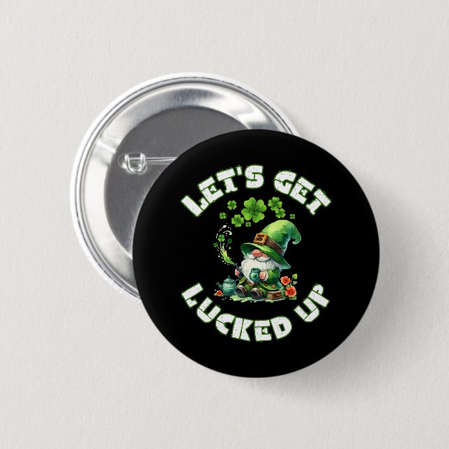 happy saint patrick's day 2 inch round button (Front & Back)