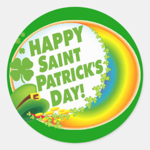 Happy Saint Patrick's Day! Classic Round Sticker