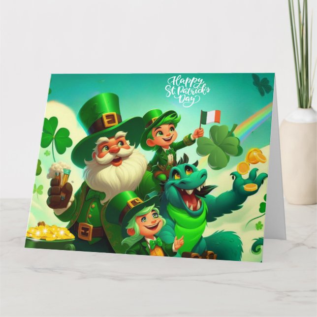 Happy Saint Patrick's Day colourful Card (Front)