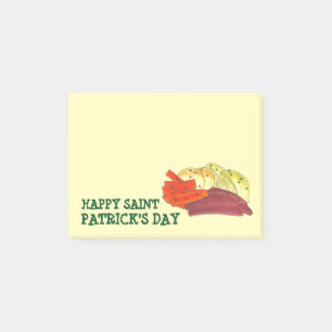 Happy Saint Patrick's Day Corned Beef and Cabbage Post-it Notes