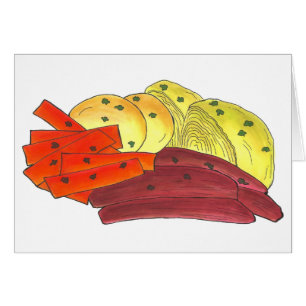 Happy Saint Patrick's Day Corned Beef Cabbage Food