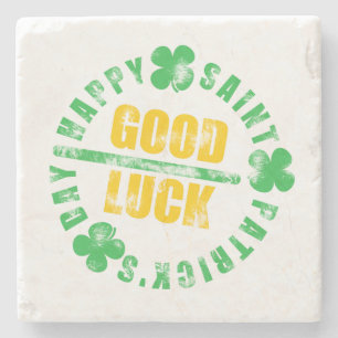 Happy Saint Patricks Day Good Luck Stone Coaster