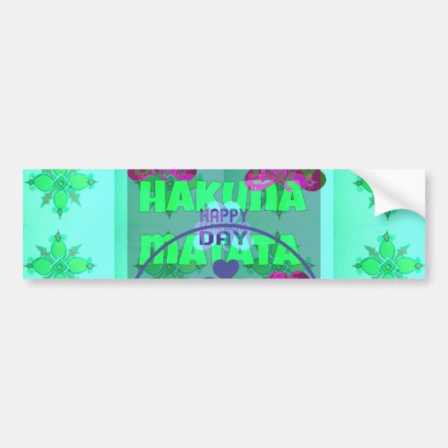 Happy Saint Patrick's Day Hakuna Matata Art Print Bumper Sticker (Front)