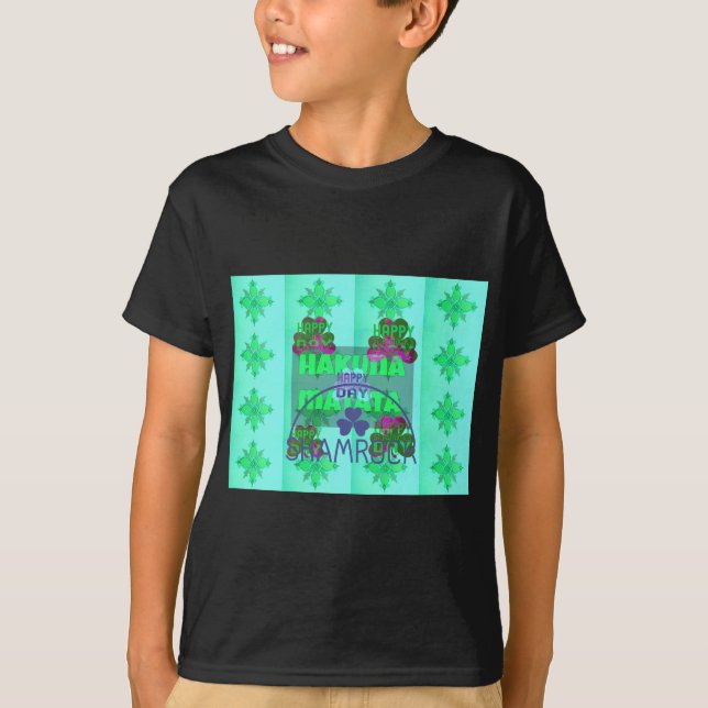 Happy Saint Patrick's Day Hakuna Matata Art Print T-Shirt (Front)