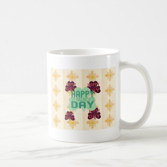 Happy Saint Patrick's Day Lovely Art Print Coffee Mug (Right)