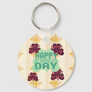 Happy Saint Patrick's Day Lovely Art Print Keychain