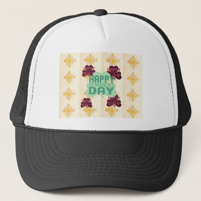 Happy Saint Patrick's Day Lovely Art Print Trucker Hat (Front)