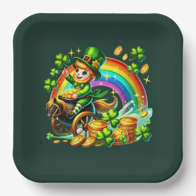 Happy Saint Patrick's Day party Paper Plate (Front)