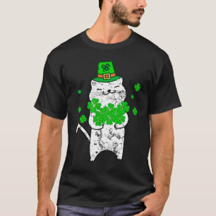 Happy Saint Patrick's Day Shamrock Cat 2 T-Shirt