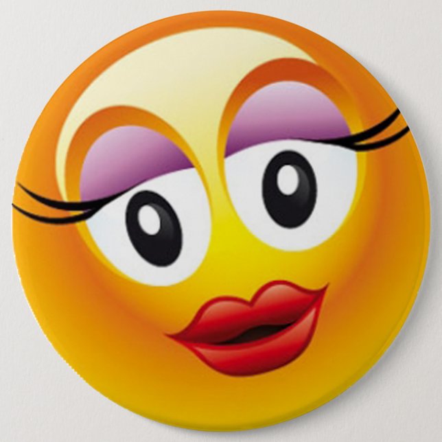 Happy Sally Joy 6 Inch Round Button (Front)