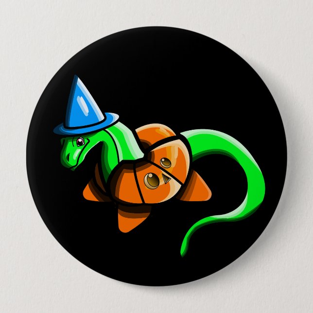 Happy Samhain!!  4 Inch Round Button (Front)