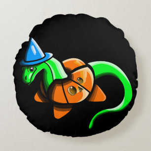 Happy Samhain!! Round Pillow