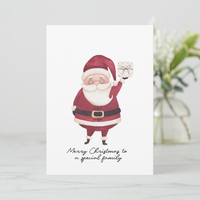 Happy Santa Christmas Card (Standing Front)
