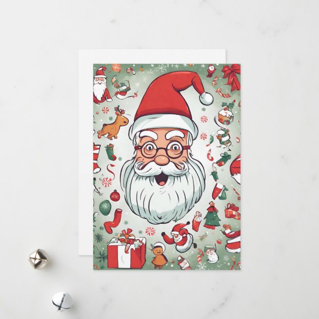 Happy Santa Christmas Gift Card (Front/Back In Situ)