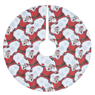 Happy Santa Claus Brushed Polyester Tree Skirt