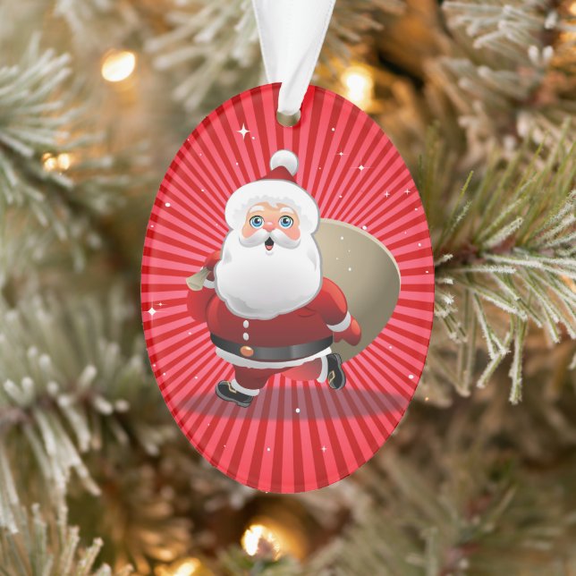 Happy Santa Claus Ornament (Tree)