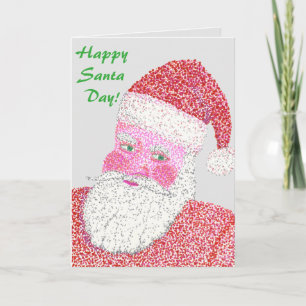 Happy Santa Day Santa Claus Greeting Cards