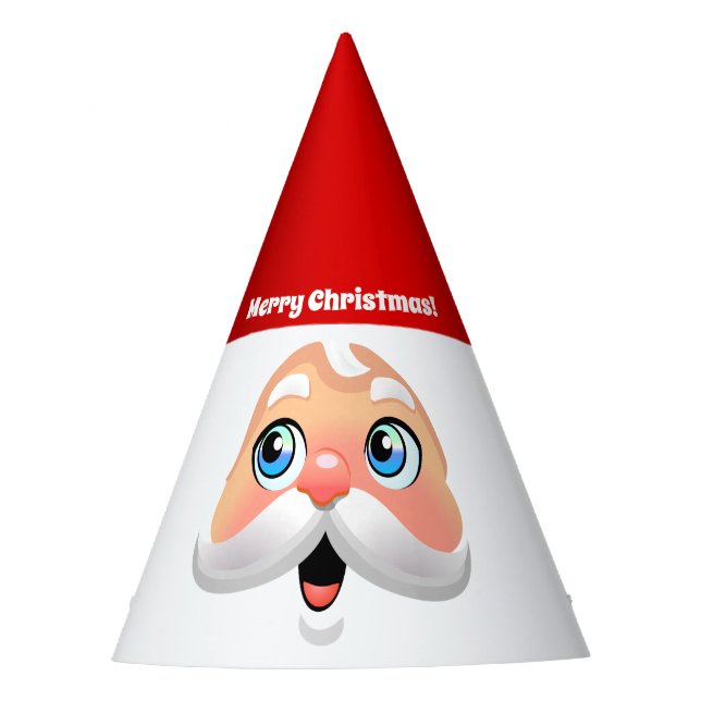 Happy Santa Face Party Hat (Front)