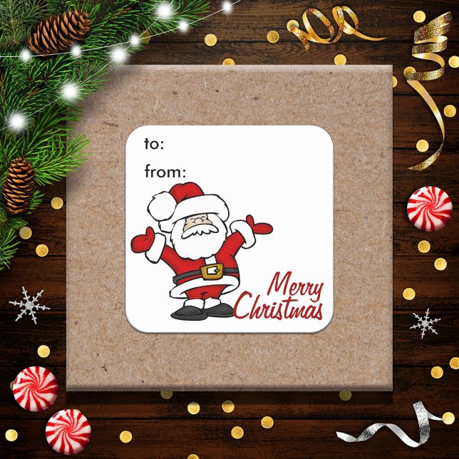 Happy Santa Gift Tag Sticker (Creator Uploaded)