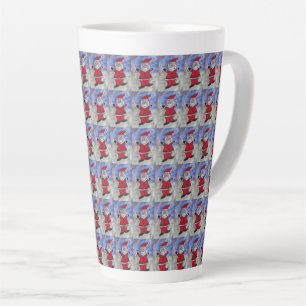 Happy Santa Latte Mug