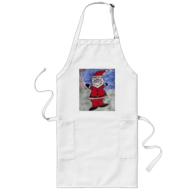 Happy Santa  Long Apron (Front)