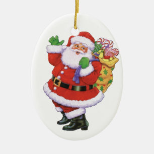 Happy Santa Ornament