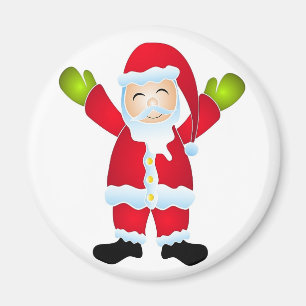 Happy Santa Ornament Magnet