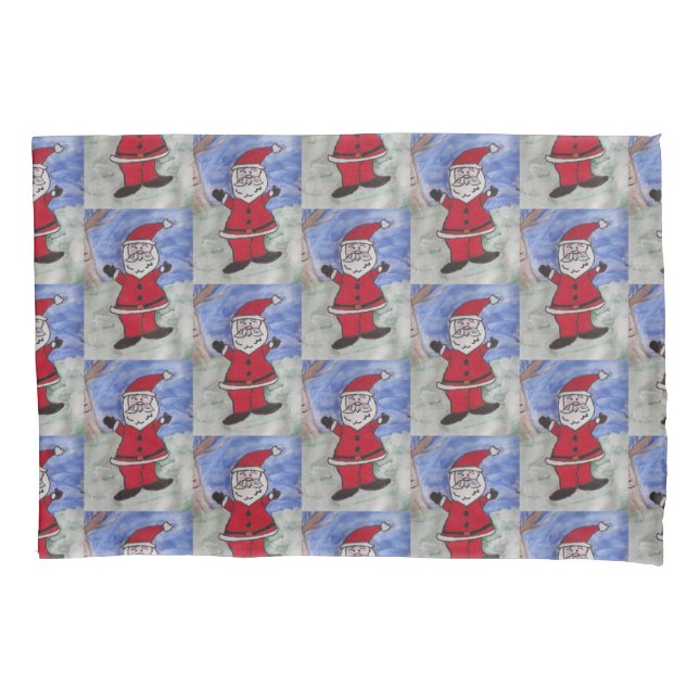 Happy Santa Pillowcase (Front)