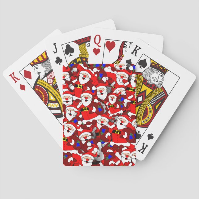 happy santa playing cards (Back)