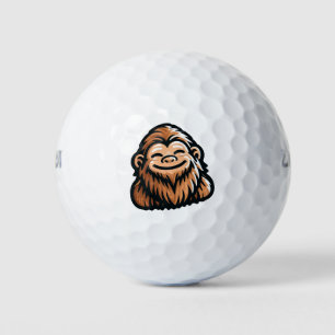 Happy Sasquatch - Smiling Bigfoot Golf Balls