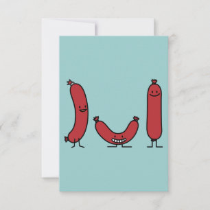 Happy Sausage Invitation