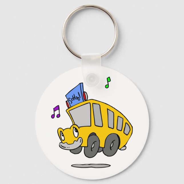 Happy School Bus Keychain (Front)